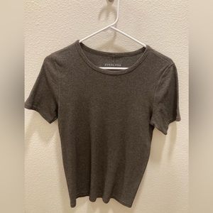 Everlane Women’s Pima Short Sleeve Top / XL / Heathered Fatigue